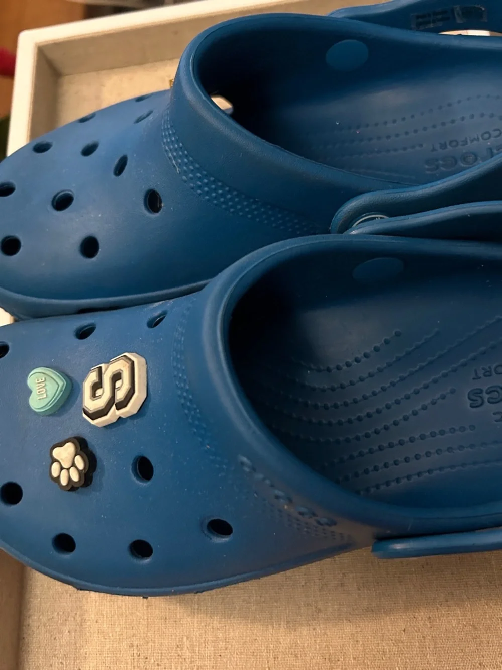 CROCS Kids Blue Classic Clog with Charms